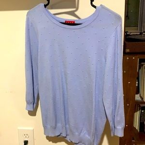 Periwinkle polka dot sweater